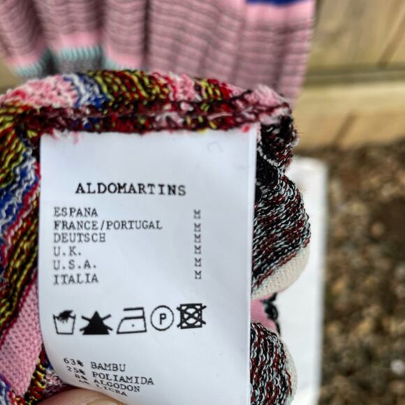 Aldomartins Dress Sierra Colorful Bamboo Knit Boho Maxi Sleeveless Medium - Picture 9 of 11